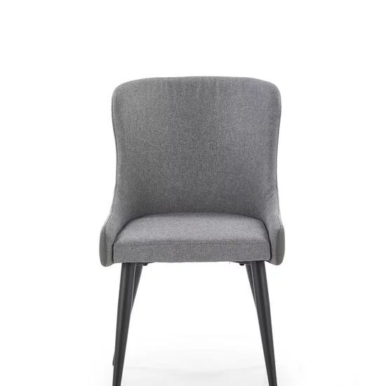 Scaun K333, spătar curbat și tapițerie moale, material textil, 49x62x87 cm, gri picture - 3