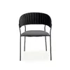 Scaun K426 tapițat, șezut confortabil, cadru metalic, 57x54x79 cm, gri picture - 6