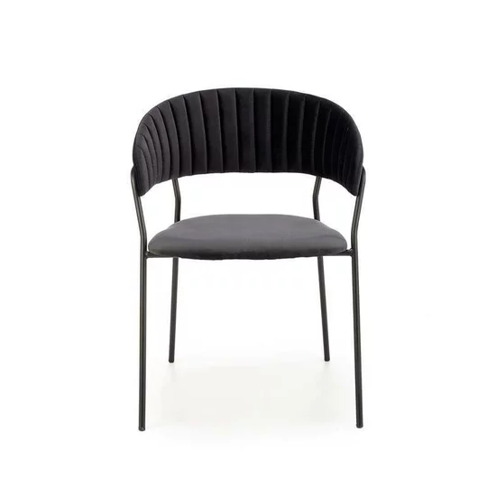 Scaun K426 tapițat, șezut confortabil, cadru metalic, 57x54x79 cm, gri picture - 6
