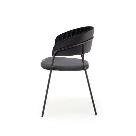 Scaun K426 tapițat, șezut confortabil, cadru metalic, 57x54x79 cm, gri picture - 7