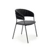 Scaun K426 tapițat, șezut confortabil, cadru metalic, 57x54x79 cm, gri picture - 5