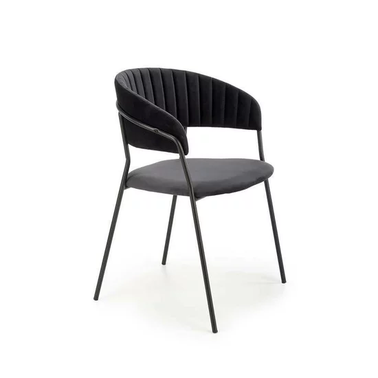Scaun K426 tapițat, șezut confortabil, cadru metalic, 57x54x79 cm, gri picture - 5
