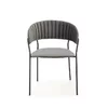 Scaun K426 tapițat, șezut confortabil, cadru metalic, 57x54x79 cm, gri picture - 10