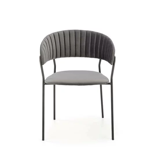 Scaun K426 tapițat, șezut confortabil, cadru metalic, 57x54x79 cm, gri picture - 10