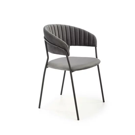 Scaun K426 tapițat, șezut confortabil, cadru metalic, 57x54x79 cm, gri picture - 9