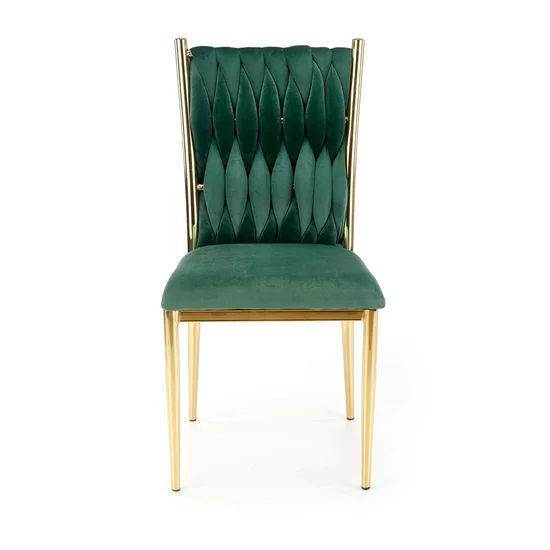 Scaun K436 tapițat, design modern, cadru rezistent, 48x55x94 cm, verde picture - 2