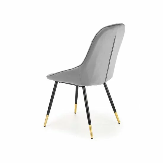 Scaun K437 tapițat, design ergonomic, cadru metalic, 49x55x88x47 cm, gri picture - 3