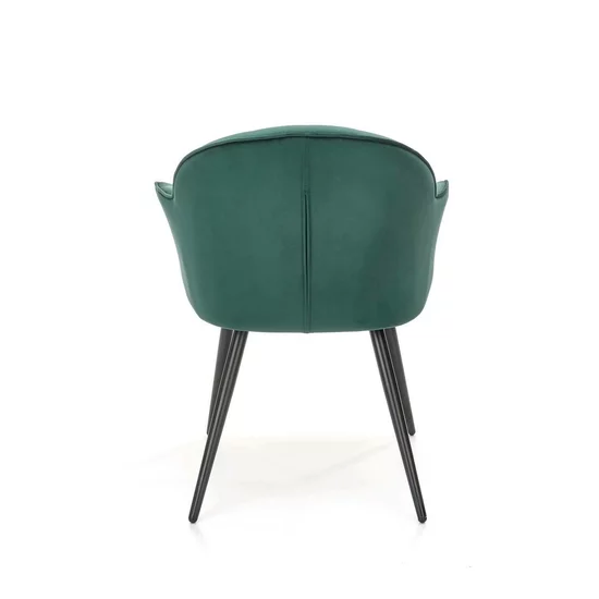 Scaun K468 tapițat, șezut confortabil, cadru metalic rezistent, 67x62x84 cm, verde picture - 5