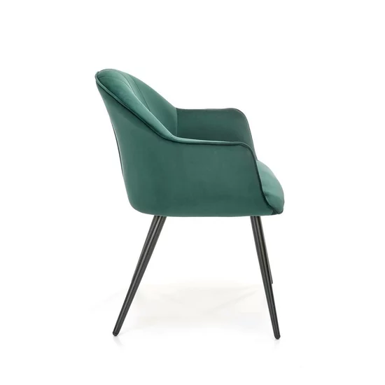 Scaun K468 tapițat, șezut confortabil, cadru metalic rezistent, 67x62x84 cm, verde picture - 3