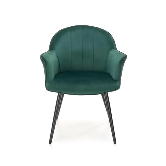 Scaun K468 tapițat, șezut confortabil, cadru metalic rezistent, 67x62x84 cm, verde picture - 2