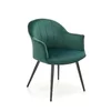 Scaun K468 tapițat, șezut confortabil, cadru metalic rezistent, 67x62x84 cm, verde picture - 1