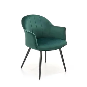 Scaun K468 tapițat, șezut confortabil, cadru metalic rezistent, 67x62x84 cm, verde