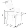 Scaun K477 tapițat, spătar ergonomic, cadru solid, 58x58x89 cm, alb picture - 8
