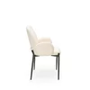 Scaun K477 tapițat, spătar ergonomic, cadru solid, 58x58x89 cm, alb picture - 2