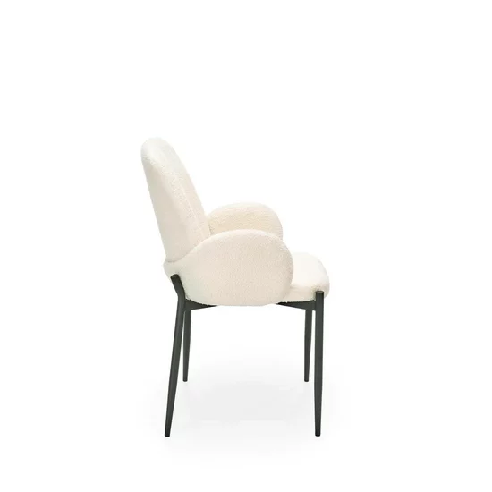 Scaun K477 tapițat, spătar ergonomic, cadru solid, 58x58x89 cm, alb picture - 2