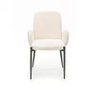 Scaun K477 tapițat, spătar ergonomic, cadru solid, 58x58x89 cm, alb picture - 3