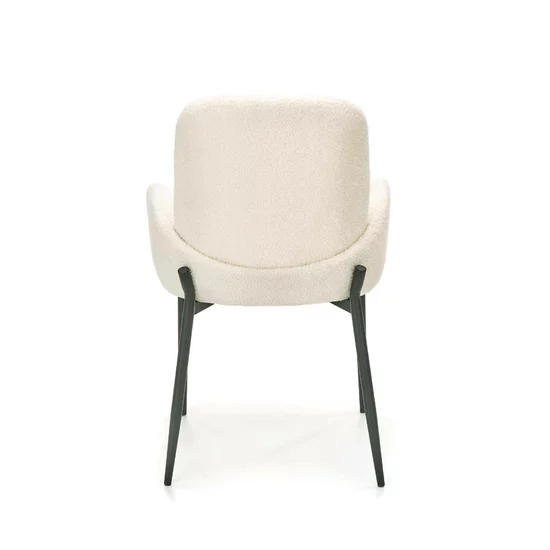 Scaun K477 tapițat, spătar ergonomic, cadru solid, 58x58x89 cm, alb picture - 5