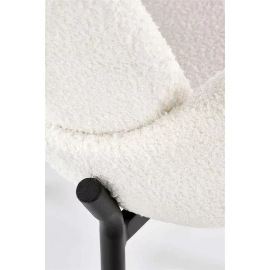 Scaun K477 tapițat, spătar ergonomic, cadru solid, 58x58x89 cm, alb picture - 7