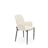 Scaun K477 tapițat, spătar ergonomic, cadru solid, 58x58x89 cm, alb picture - 1
