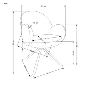 Scaun K498 Bej picture - 7