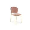 Scaun K499 tapițat, design elegant, cadru metalic, 47x56x85 cm, roz picture - 1