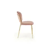 Scaun K499 tapițat, design elegant, cadru metalic, 47x56x85 cm, roz picture - 3
