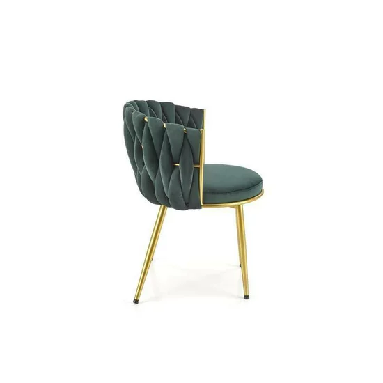 Scaun K517 tapițat, design modern, șezut confortabil, cadru rezistent, 57x60x79 cm, verde picture - 3