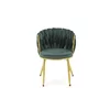 Scaun K517 tapițat, design modern, șezut confortabil, cadru rezistent, 57x60x79 cm, verde picture - 2