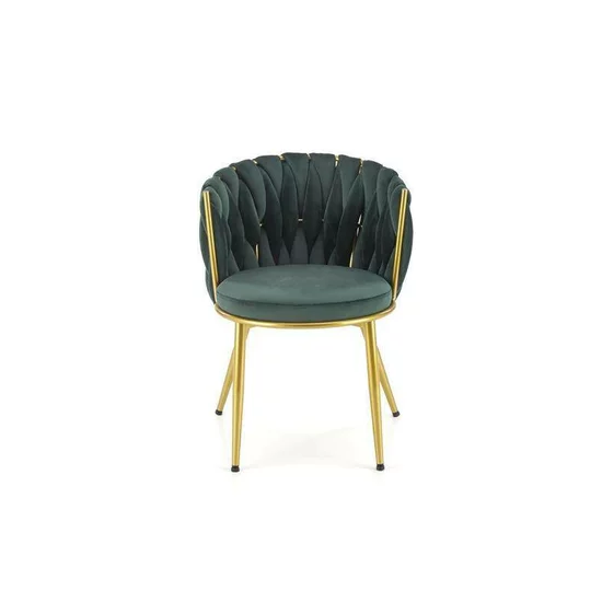 Scaun K517 tapițat, design modern, șezut confortabil, cadru rezistent, 57x60x79 cm, verde picture - 2