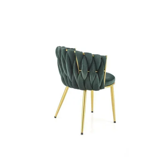 Scaun K517 tapițat, design modern, șezut confortabil, cadru rezistent, 57x60x79 cm, verde picture - 4