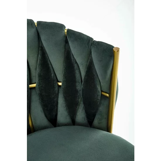Scaun K517 tapițat, design modern, șezut confortabil, cadru rezistent, 57x60x79 cm, verde picture - 6