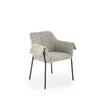 Scaun K522 tapițat, șezut confortabil, cadru rezistent, 68x62x83 cm, gri picture - 1
