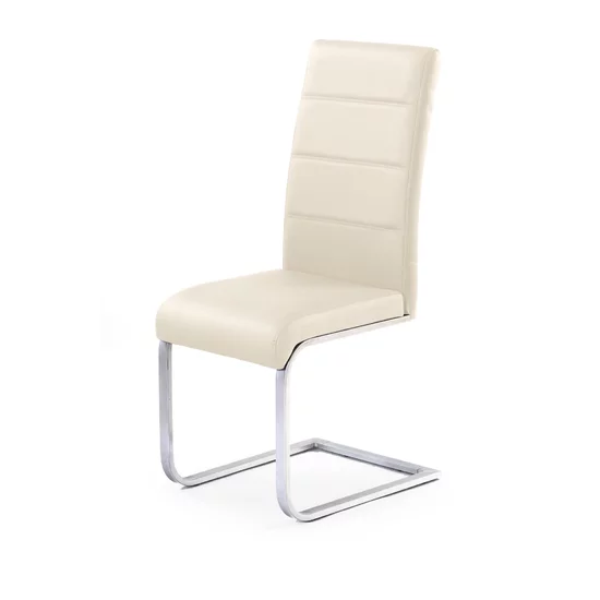 Scaun K85, spătar înalt și tapițerie elegantă, piele ecologică, 42x56x100 cm, crem picture - 2