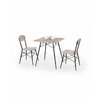Set masă Kabir cu 2 scaune, design modern și compact, PAL melaminat, 110x70x75 cm, stejar picture - 3