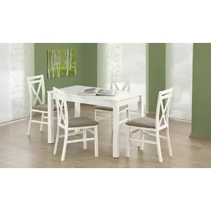 Masă Ksawery, design compact, MDF laminat, 120x68x76 cm, alb