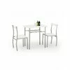 Set masă Lance cu 2 scaune, design minimalist și funcțional, MDF lucios, 82x50x75 cm, alb picture - 1