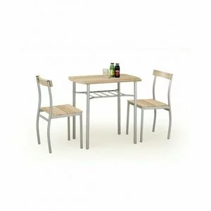 Set masă Lance cu 2 scaune, design compact și funcțional, PAL melaminat, 82x50x75 cm, stejar Sonoma