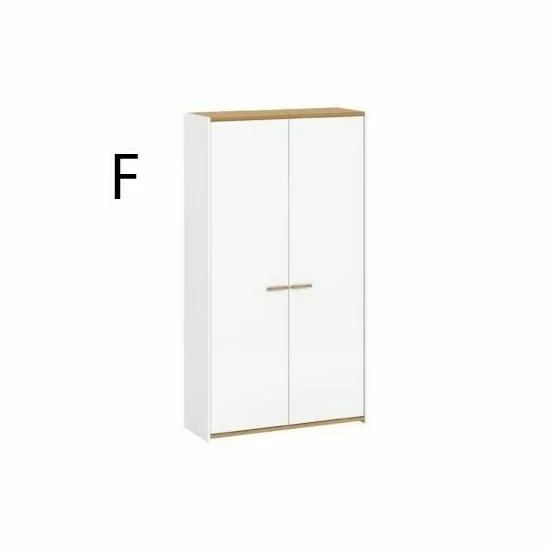 Set living Adam, mobilier modular, PAL melaminat, dimensiuni variabile, alb și stejar votan picture - 8