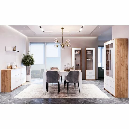 Living Asti, set modular, PAL, alb/stejar picture - 2