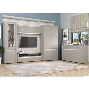 Living Bodena, set modular cu spații de depozitare și polițe, MDF înfoliat, 290x50x192 cm, Casmir