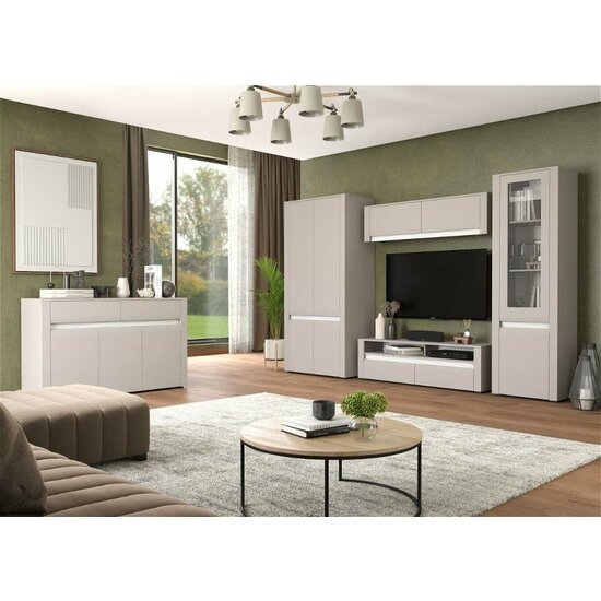 Living Bodena, set modular cu spații de depozitare și polițe, MDF înfoliat, 290x50x192 cm, Casmir picture - 2