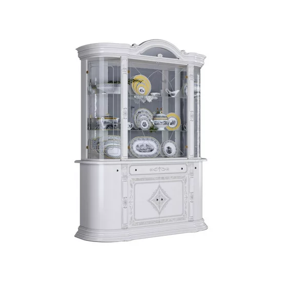 Set living Chicago, din PAL de 18 mm, cu masă fixă și scaune, culoare alb picture - 2