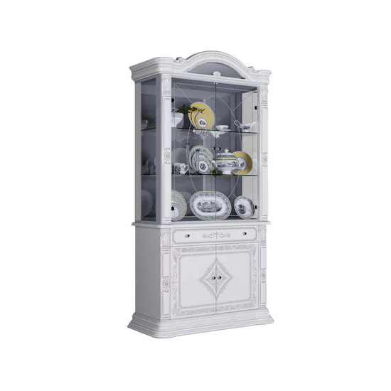 Set living Chicago, din PAL de 18 mm, cu masă fixă și scaune, culoare alb picture - 3