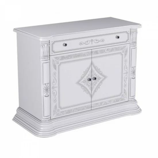 Set living Chicago, din PAL de 18 mm, cu masă fixă și scaune, culoare alb picture - 5