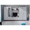 Living Eldorado, Modular Cu Dulapuri Și Comodă TV, PAL Melaminat, Alb picture - 1