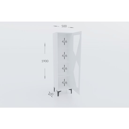 Living Fantasy, set modular living, dulapuri, vitrină și spații depozitare, structură PAL melaminat + MDF, 350x175x41.5 cm, personalizabil picture - 7