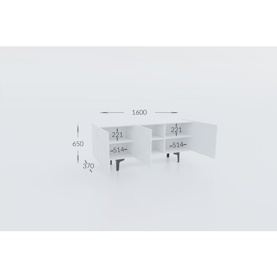 Living Fantasy, set modular living, dulapuri, vitrină și spații depozitare, structură PAL melaminat + MDF, 350x175x41.5 cm, personalizabil picture - 10