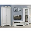 Living Idento 4, set complet mobilier clasic, vitrină, comodă TV și dulap, alb picture - 1