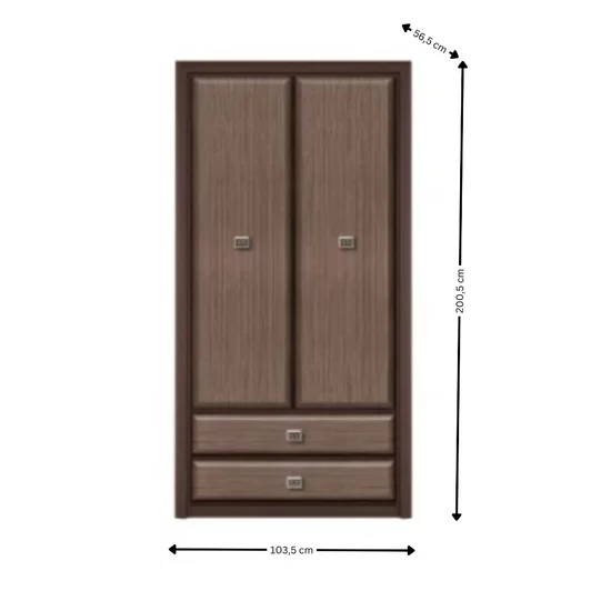 Living Koen, set complet cu vitrine, comode și etajere incluse, design modern și funcțional, PAL melaminat rezistent, finisaj stejar natural picture - 2