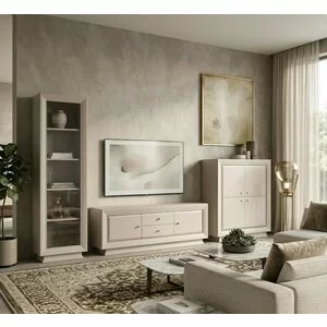 Living Largo 3 piese comoda tv RTV2D2S, virtina REG1W si comoda KOM4D cashmire